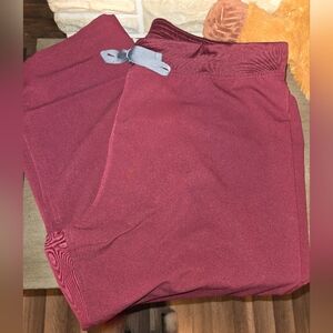 Figs Maroon Technical Pants